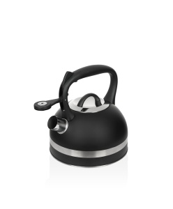 Ceainic din inox cu fluier Zilan ZLN1283, Culoare negru, Compatibil gaz, electric inductie, Capacitate 3L - Img 2
