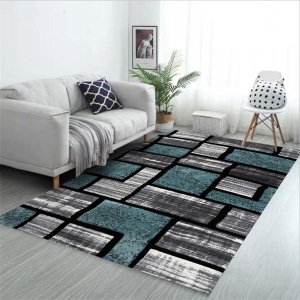 Covor Modern Living , Dormitor Dreptunghiular Romantic 4714 Albastru