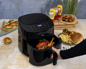 Friteuza cu aer cald Zilan ZLN7999 Negru, putere 1800 W, ecran digital, panou cu comenzi tactile - Img 5