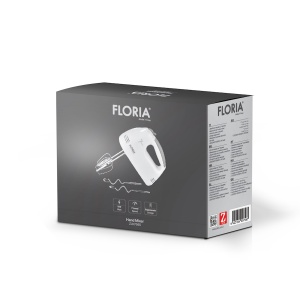Mixer de mana Floria ZLN7565, ALB Putere 100 W, 7 viteze, Buton eliberare accesorii - Img 3