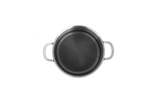 Oala Zilan ZLN9648 cu capac, tri-ply, inox, antiaderent, protectie la zgarieturi, usor de spalat, 24 cm,4.3L - Img 2