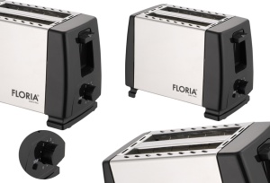 Prajitor de paine Floria ZLN1840 Negru Inox, 700W, 7 nivele de control al temperaturii, buton de oprire - Img 3