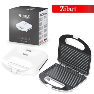 Sandwich Maker Floria ZLN0830 Alb, Putere 750W, Placa de tip grill, Antiaderenta, indicator luminos - Img 4