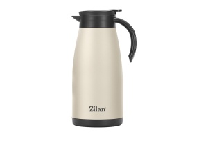 Termos Zilan ZLN0783 crem din inox, capacitate 1.5L, metine rece pana la 24 ore si cald pana la 18 ore