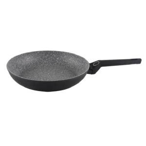Tigaie aluminiu Zilan ZLN3291, Interior granit, Compatibil inductie, Diametru 24 cm, Maner soft touch