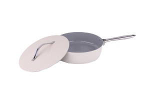 Tigaie inalta cu capac Zilan ZLN0880 din 5 straturi de material, maner inox, 28 cm - Img 2