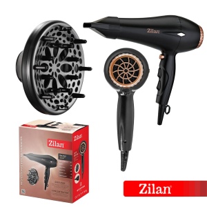 Uscator de par Zilan ZLN1239, 2200 W, 3 Trepte temperatura, 3 Viteze, Concentrator, Difuzor, Negru - Img 4