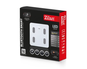 Cantar corporal Zilan ZLN8979 din sticla securizata, capacitate 3-180kg, Aplicatie OKOK, Display LCD - Img 2