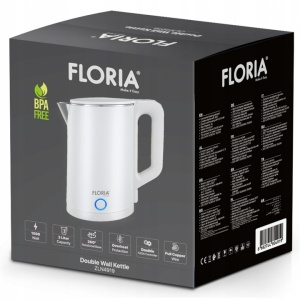 Fierbator electric Floria ZLN4920 Alb, putere 1500W, capacitate 2 litri, protectie la supraincalzire - Img 4