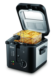 Friteuza Zilan ZLN0010, 1600 W, 2.5 l, Termostat reglabil, Cuva detasabila, inox