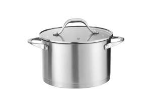 Oala din inox Zilan ZLN1351, 3L Diametru 20 cm, manere nituite, Compatibil gaz, inductie electric, Compatibil masina de spalat vase