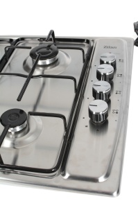 Plita incorporabila Zilan ZLN1918 GPL si Gaz natural 58x50 cm, 3 ochiuri, 1 ochi electric, duze de schimb incluse, aprindere electrica, Inox - Img 5
