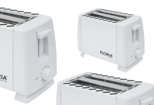 Prajitor de paine Floria ZLN1833 Alb, 700W, 7 nivele de control al temperaturii, buton de oprire - Img 3