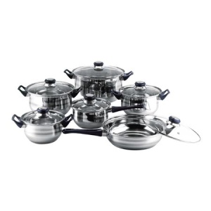Set oale inox 12 piese ZLN4038, Potrivit pentru toate sursele de caldura, inclusiv inductie, Floria
