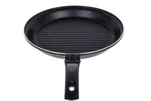 Tigaie grill ZILAN ZLN2126 - 28cm, aluminiu, interior PTFE/teflon, maner ebonita, neagra - Img 2
