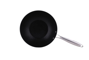Tigaie Wok Zilan ZLN0934, Diametru 28 cm, 7 straturi de material, Maner nituit, Compatibil cuptor si masina de spalat vase
