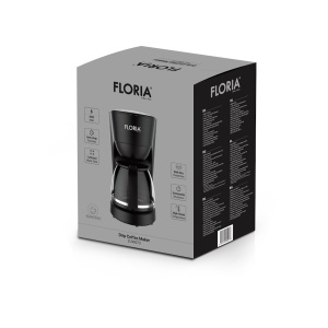 Aparat de facut cafea Floria ZLN9273 Negru, putere 600W, oprire automata, vas de 1.2 litrii - Img 2