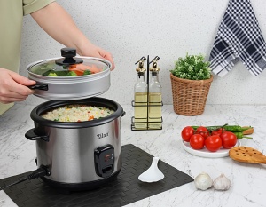 Aparat de gatit Zilan ZLN9570 2 in 1 pentru gatit orez si alimente la abur, capacitate 1.5L, 500W, sistem anti-alunecare - Img 4
