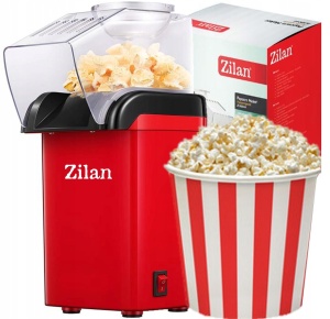 Aparat Pentru Popcorn Zilan ZLN8046, Rosu Putere 1200W, sistem cu jet de aer cald - Img 3