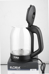 Cana fierbator din sticla FLORIA ZLN3505, Leduri iluminare apa, Putere 1500 W, Capacitate 1.8L - Img 3