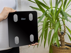 Cantar corporal Zilan ZLN8980 din sticla securizata, capacitate 3-180kg, Aplicatie OKOK, Display LED - Img 3