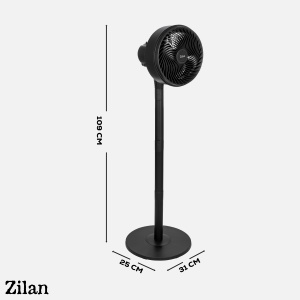 Circulator aer cu picior Zilan ZLN2556 - 65W, grilaj 27cm, inaltime reglabila - Img 5