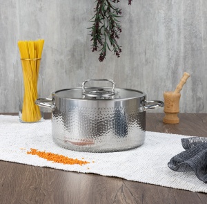 Cratita din inox Zilan ZLN1320, 4.5L, Diametru 24 cm, Manere nituite, Compatibil gaz, inductie electric, Compatibil masina de spalat vase - Img 2