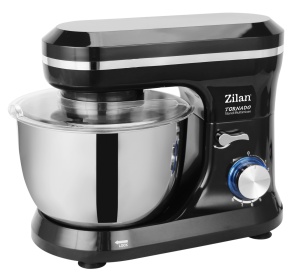 Mixer cu bol din inox ZILAN ZLN1215, 1000 W, Bol 4.5 L inox, 8 Viteze, Negru