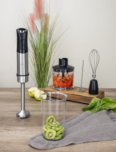 Mixer vertical 5 in 1 Zilan ZLN3939, Putere 1200W, 12 trepte de viteza, Functie Turbo, Afisaj digital, Inox - Img 4