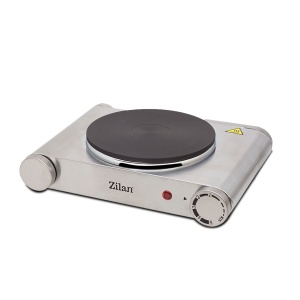 Plita electrica inox Zilan ZLN0535, 33x10x30, 1 arzator, 1500 W, termostat reglabil