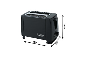 Prajitor de paine Floria ZLN1826 Negru, 700W, 7 nivele de control al temperaturii, buton de oprire - Img 3