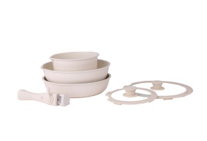 Set vase de gatit Zilan ZLN0965 din 8 piese, 5 straturi de material, compatibil cuptor - Img 4