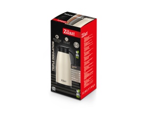 Termos Zilan ZLN0783 crem din inox, capacitate 1.5L, metine rece pana la 24 ore si cald pana la 18 ore - Img 2