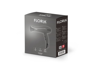 Uscator de par FLORIA, ZLN8986, Putere 1800 W, 2 Trepte de viteza, 3 Trepte de temperatura, Gri - Img 2