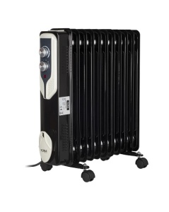 Calorifer electric Floria ZLN3666,Negru 2500 W, 11 elementi, 3 trepte de putere, Termostat reglabil, Protectie supra-incalzire, Indicator luminos,