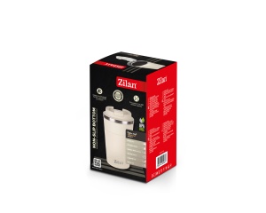Cana de cafea Zilan ZLN9877 termos, capacitate 380ml, interior din inox, pereti dublii, crem - Img 2