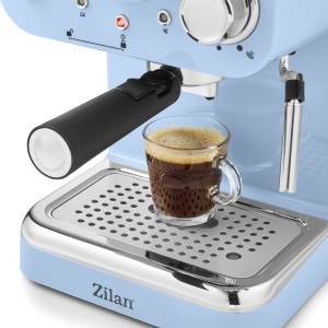 Espressor manual ZILAN ZLN2861 Retro Albastru - 15 Bar, 1.25L, 1100W - Img 3