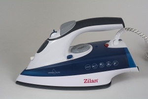 Fier de calcat talpa ceramica ZILAN ZLN8082,Albastru Putere 2200W, calcare cu aburi si uscata, functie autocuratare, - Img 2