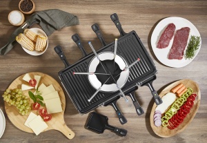 Gratar electric cu fondue Zilan ZLN8856, raclette, putere 1400 W, indicator luminos - Img 3