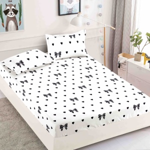 Huse de pat, 3 Piese, Finet cu elastic 90x200
