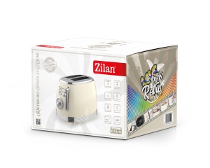 Prajitor de paine Retro Zilan ZLN1191, 2 felii de paine, 850W, 6 trepte de temperatura si timer, dezghetare, reincalzire, picioruse antiderapante - Img 5