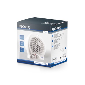 Aeroterma Floria ZLN6171, Alb Putere 2000W, 2 nivele de incalzire+rece, Protectie supraincalzire, Termostat reglabil, - Img 2