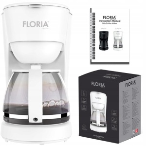 Aparat de facut cafea Floria ZLN9274 Alb, putere 600W, oprire automata, vas de 1.2 litrii - Img 3
