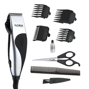 Aparat de tuns parul FLORIA ZLN0443, Argintiu Negru 10W, 4 Accesorii,