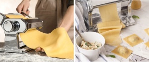 Aparat pentru paste Floria ZLN1129 ,9 posibilitati de reglare a grosimii, Otel inoxidabil, Accesoriu fixare de masa - Img 5
