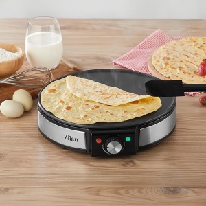 Aparat pentru preparat clatite Zilan ZLN2922 Negru Inox, 1200W, Diametru plita 30cm, Temperatura ajustabila, - Img 4
