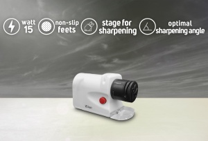 Ascutitor de cutite Zilan ZLN2175 Alb, 15W, ultra compact, 2 nivele, ascutire si slefuire - Img 3