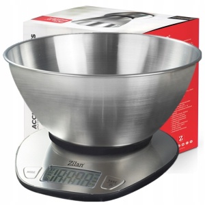 Cantar alimentar digital Zilan ZLN2960 Gri, ecran LED, indicator de baterie scazuta, inox - Img 4