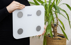 Cantar corporal Zilan ZLN9006 din sticla securizata, capacitate 3-180kg, Aplicatie OKOK, Display LED - Img 4