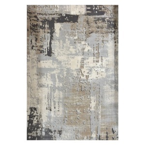 Covor Modern Abstract Bej, Fir Scurt 10 mm, Living si Dormitor, Antic 5644A